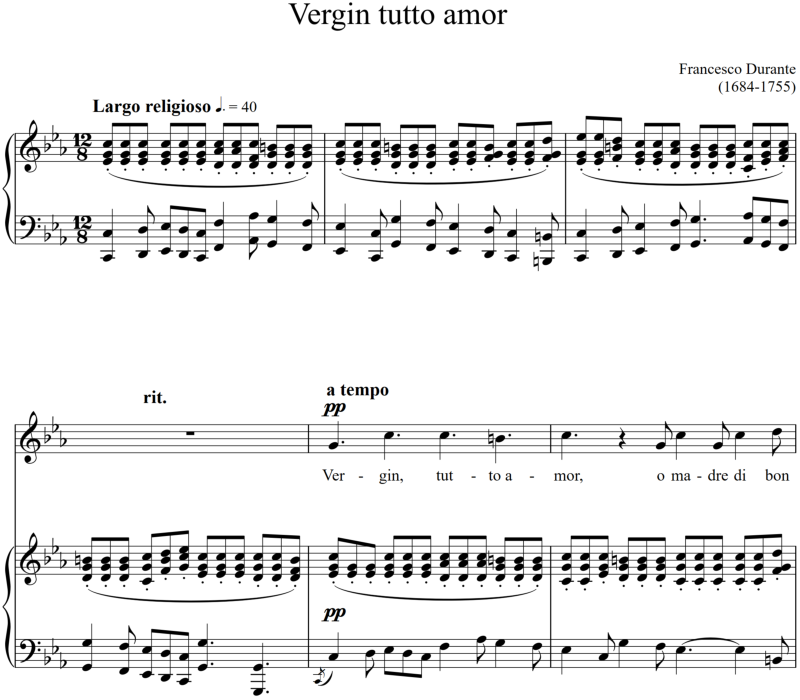 Francesco Durante - Vergin, tutto amor