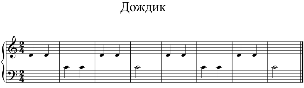 Ноты Дождик